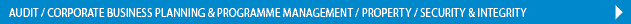 Audit/Corporate Business Planning & Programme Management/Property/Security & Integrity