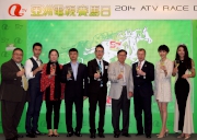 Representatives of the winning owner, ATV and HKJC toast the success of ATV Race Day.