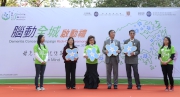 The Club's Executive Manager, Charities, Imelda Chan (2nd left) attended the launch ceremony of the Dementia Concern Campaign with JCCPA Director Professor Timothy Kwok (2nd right), Honorary Ambassadors, Chinese University of Hong Kong Vice-Chancellor and President Professor Joseph Sung (3rd right) and celebrity Paula Tsui (3rd left).