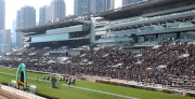 Sha Tin Racecourse is packed with racegoers at the Lucky Start January 1 Raceday.