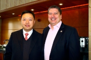William A Nader, Executive Director, Racing of the Hong Kong Jockey Club (right), and Thomas Li, Executive Director and Chief Executive of the Macau Jockey Club (left).
