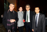 The Cluba?s Executive Director, Charities and Community, Leong Cheung (1st right), The Jockey Club CPS Limiteda?s Director of CPS Euan Upston (1st left) and curator Nanjo Fumio (2nd right) at the opening ceremony.