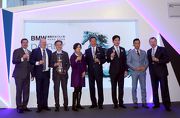 Senior officials of HKJC and BMW toast and congratulate LUGER��s owner Mr. Terry Fok Kwong Hang after the horse��s victory in the BMW Hong Kong Derby.