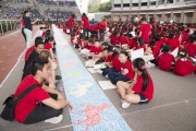 Photo 1, 2 <br>Thanks to the Club, over 1,000 local primary and secondary school students are given the opportunity to participate in the record-breaking event of producing the largest-ever fingerprint painting in the world.