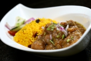 Chicken Rajala with rice and Indian Salad  HK$60