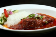 Indian Beef Cheeks and Okra Curry with rice and Indian Salad  HK$85