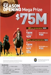 To usher in the new season, mega prizes totalling $75 million will be on offer for the season opening day meeting and the first night meeting.