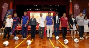 With Club sponsorship, the Hong Kong Jockey Club N-League, the citya?s first district-based inter-school girls football tournament, was launched today (5 October) by The Cluba?s Executive Director of Corporate Business Planning and Communications Scarlette Leung (4th left) and Manchester United legend Bryan Robson (3rd left).