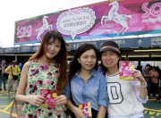 Racing fans receive a collectable souvenir brooch as a free gift upon admission to Sha Tin Racecourse.