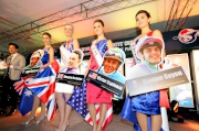 Racing ambassadors in colourful costumes greet the racegoers throughout the night in the Beer Garden.