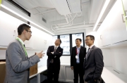 Photo 4,5:<br>
Officiating guests tour The HKFYG Jockey Club Social Innovation Centre.
