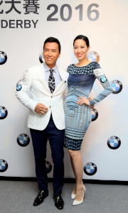Photo 3, 4<br>
Derby Ambassador Donnie Yen, Cissy Wang and sister Chris Yen attend the race meeting at Sha Tin Racecourse today to witness the emergence of a new BMW Hong Kong Derby champion.