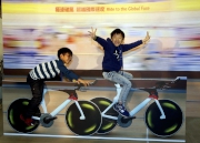 Photo 20, 21:<br>
Leta?s Take 3D Photos: Features 3D trick art of world-class racing and popular sports activities. Visitors are seen here trying to find the best angle for picture-taking.