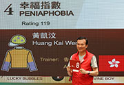 Owner Huang Kai Wen draws Gate 8 for his runner Peniaphobia.