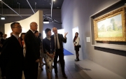 Photos 3/4/5:<br>
Guests tour the Claude Monet: The Spirit of Place exhibition and the interactive learning area which offers various fun-packed activities to introduce visitors to the Impressionist world of Monet.