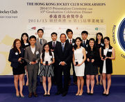 Club Chairman Dr Simon S O Ip (front row, centre) pictured with  graduating Scholars.