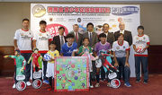 The Cluba?s Chief Executive Officer Winfried Engelbrecht-Bresges (back row, 4th left), Commission for Sports Yeung Tak-keung (back row, 4th right), Leisure and Cultural Services Department Chief Leisure Manager (Sports Development) Siu Yau-kwong (back row, 3rd left), HKFA Chairman Brian Leung (back row, 3rd right) and Chief Executive Officer Mark Sutcliffe (back row, 2nd right) join young footballers and the programmea?s ambassadors Yapp Hung-fai from Eastern (back row, 1st left), who was recently crowned Hong Kong Footballer of the Year; Tan Chun-lok from Hong Kong Pegasus (back row, 2nd left); and Ip Yuen-tung (back row, 1st right) and Chung Pui-ki (front row, 1st right) from the Hong Kong Womena?s Team. 