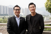 Ian Chan, International Business Group Business Development Director of Tencent joins today��s press briefing and poses a photo with Richard Cheung.