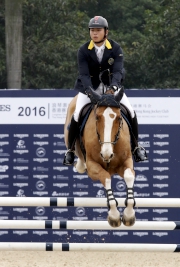 Member of The Hong Kong Jockey Club Equestrian Team Kenneth Cheng competed the Elite Class Competition, where the fences start at 1.30 metres, achieving a clear round to win the competition.