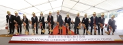 Club Chairman Dr Simon S O Ip (centre) joins Secretary for Food and Health Dr Ko Wing-man (6th right), CUHK Council Chairman Dr Norman Leung (5th right), CUHK Vice-Chancellor and President Professor Joseph Sung (3rd right) and CUHK Medical Centre Chairman Chien Lee (6th left) at the ground-breaking ceremony of the CUHK Medical Centre. Dr Ip says the donation to the CUHK Medical Centre is the single largest  ever made by the Cluba?s Charities Trust to medical services in Hong Kong, underlining the Cluba?s commitment to improving the health and well-being of all citizens. 
