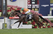 Photo 1, 2, 3, 4<br>
Maurice (No. 2) under Ryan Moore wins the HK$25 million LONGINES Hong Kong Cup (Group 1-2000M).
