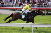 Hugh Bowman drives Werther to commanding win in the G1 AP QEII Cup last April.