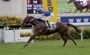 Joao Moreira steers Rapper Dragon to an impressive victory in the HKG3 Lion Rock Trophy last season.