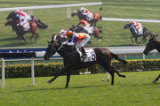 Joao Moreira guides the promising Happy Happy Star to a first win in the Lung Yat Handicap