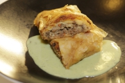 Greek Lamb and Cheese Strudel with Mint Yoghurt 