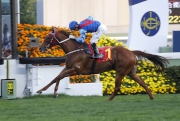 Joao Moreira steers Rapper Dragon to an impressive victory in the Hong Kong Classic Mile last month.