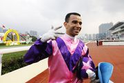 Joao Moreira after partnering Prawn Baba to victory for a record eight wins on the day. 