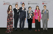 The Club's Executive Director, Charities and Community, Leong Cheung (1st right), Under Secretary for Home Affairs Florence Hui (3rd right), Acting Consul-General of France in Hong Kong and Macau Lilas Bernheim (2nd right), Chairman of the Board of Le French May Andrew Yuen (3rd left), CEO of Le French May Julien-LoAc Garin (2nd left) and ambassador of the festival Karena Lam (1st left) at Le French May press conference.