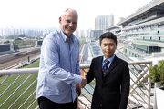 Apprentice Jockey Matthew Poon and trainer David Hall, who will be guiding the 23-year-old through the next stage of his career. 