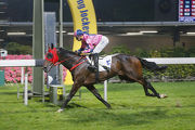 Land Grant breaks his local maiden in the Indian Recreation Club Challenge Cup last season.