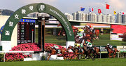 Photo 1, 2: World-class runners contest in the Audemars Piguet QEII Cup (Group 1, 2000m) at Sha Tin Racecourse today. The Joao Moreira-ridden Neorealism (No.5), representing Japan, cruises home to win the HK$20 million event.