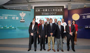 The Club��s Chairman Dr Simon Ip, Deputy Chairman Mr Anthony Chow, Steward The Hon Martin Liao, Chief Executive Officer Winfried Engelbrecht-Bresges, Executive Director, Racing Business and Operations Anthony Kelly, and connections of the Champions Mile runners pose for a group photo.