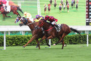 Po Ching Treasure (inside) gets the better of Infinity Endeavour to open his Hong Kong account last start.