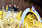 HKJC Equestrian Team rider Clarissa Lyra, medallist at the 2017 Tianjin National Games, and apprentice jockey Dylan Mo Hin-tung, join the parade to greet the crowds along the parade route in Tsim Sha Tsui.