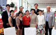 Chief Secretary for Administration Carrie Lam (1st row, third from right), Director of Home Affairs Pamela Tan (1st row, second from right), Member of Betting and Lotteries Commission Stephen Yau How-boa (1st row, first from right), Member of The Ping Wo Fund Yu Sau-chu (1st row, third from left), pose with other guests.