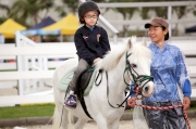 Pony rides prove popular among the children.