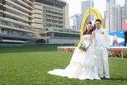 Bridegroom-to-be Marco Fu will join a fashionable wedding gown show with celebrity model Marie Zhuge during The Hong Kong Jockey Club Wedding Fair.