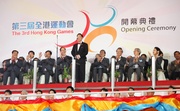 Photos 3/4/5/6/7: Hong Kong SAR Chief Executive Donald Tsang (Photo 3) declares the Games officially open.