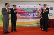 The Cluba?s Executive Director, Charities, Douglas So (right) joins Permanent Secretary for Labour and Welfare Paul Tang (centre) and SAGE Chairman Dr Kim Mak (left) to launch online job search platform www.e72.hk.