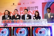The Cluba?s Executive Director, Charities, Douglas So (2nd left) joins Secretary for Commerce & Economic Development Gregory So (centre), Fox International Channels Vice President of Hong Kong Territory Head Rajesh Sheshadri (1st right) and Director of Broadcasting Roy Tang (1st left) at the ceremony.