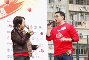 Artistes Candy Chea (left) and Jimmy Wong (right) share ideas to foster the positive family relationship.
