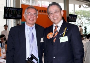 Club Steward Anthony W K Chow (right) and Chairman of Ebenezer School and Home for the Visually Impaired Leo Barretto (left).
