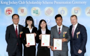 Club Chief Executive Officer Winfried Engelbrecht-Bresges (1st right), City University Vice-President (Student Affairs) Prof Paul Lam (1st left) and Scholars.