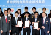 Club Chief Executive Officer Winfried Engelbrecht-Bresges (1st right), The Hong Kong Polytechnic University President Prof Timothy Tong (1st left) and Scholars.