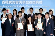 Club Chief Executive Officer Winfried Engelbrecht-Bresges (1st right), HKU Pro-Vice-Chancellor and Vice President Prof S P Chow (1st left) and Scholars. 