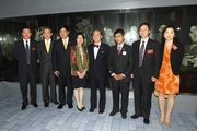 Club Steward Anthony Chow (2nd left), HKSAR Chief Executive Donald Tsang (4th right) and his wife(4th left), Director-General, General Office, the Office of the Commissioner of the Ministry of Foreign Affairs of the Peoplea?s Republic of China in the HKSAR, Ma Zhangling (1st left), Deputy Director General of the Publicity, Culture and Sports Department of Liaison Office of the Central Peoplea?s Government in the HKSAR Liu Hanqi (2nd right), Palace Museum Director Dr Shan Jixiang (3rd left), Director of Leisure and Cultural Services Betty Fung (1st right) and Palace Museum Research Fellow Wang Zilin (3rd right) pictured at the exhibition. 